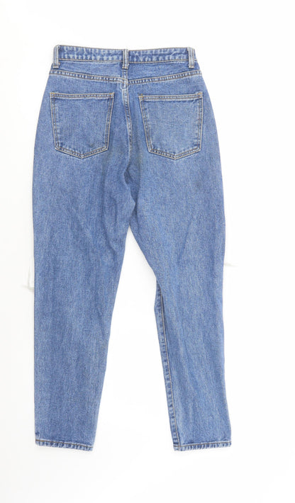 SheIn Womens Blue  Cotton Tapered Jeans Size XS L27 in Regular Button
