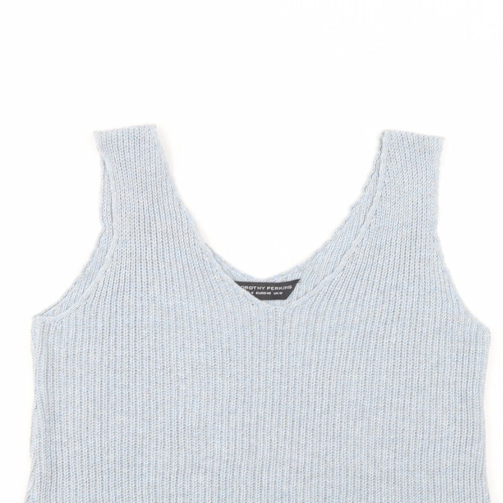 Womens UK Size 12 Dorothy Perkins Blue Basic Tank