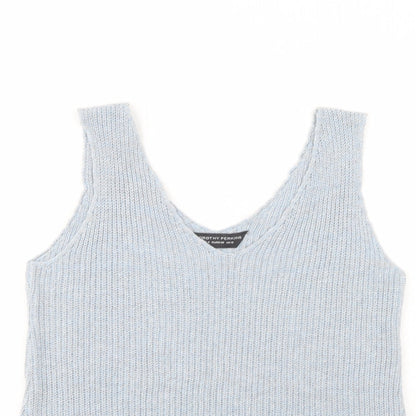 Womens UK Size 12 Dorothy Perkins Blue Basic Tank