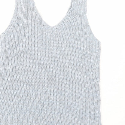 Womens UK Size 12 Dorothy Perkins Blue Basic Tank