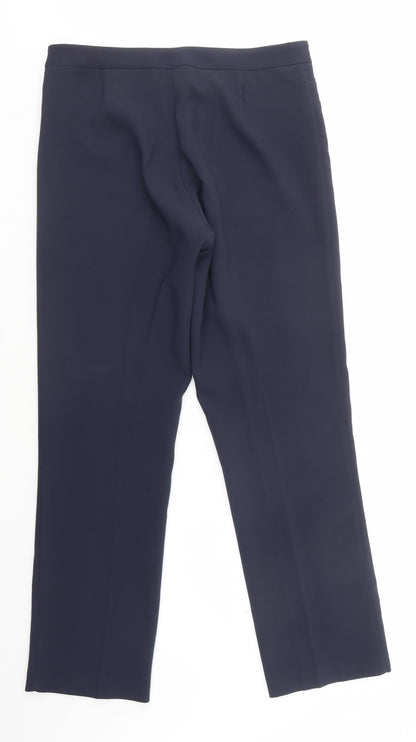 Womens UK Size 12 Gerard Regular Fit Dress Pants Blue Trousers