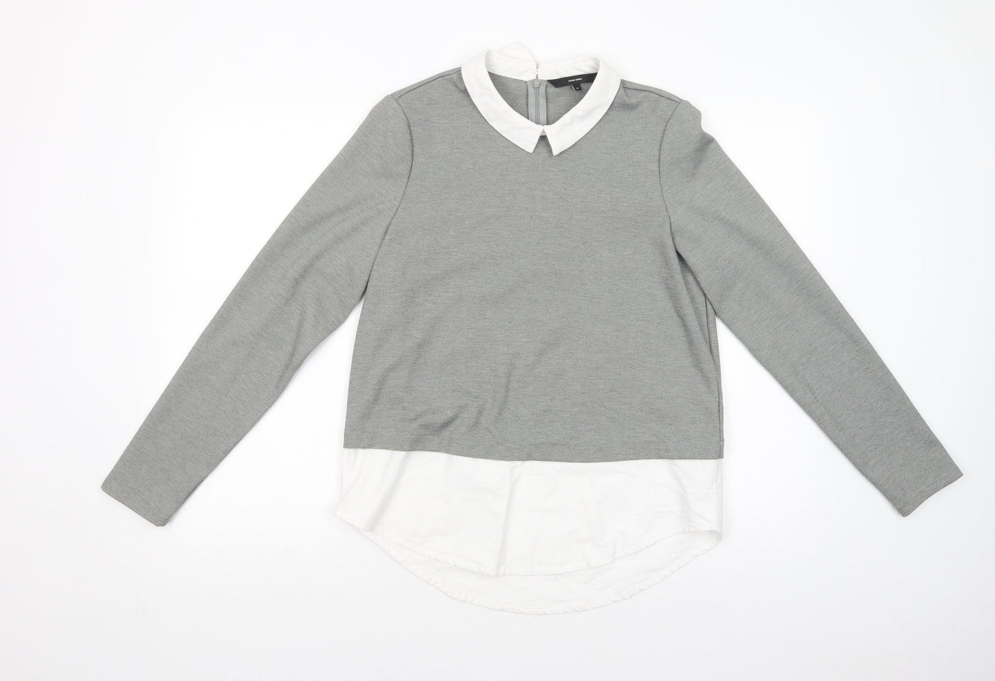 Womens UK Size M VERO MODA Grey Basic Blouse