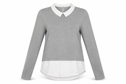 Womens UK Size M VERO MODA Grey Basic Blouse