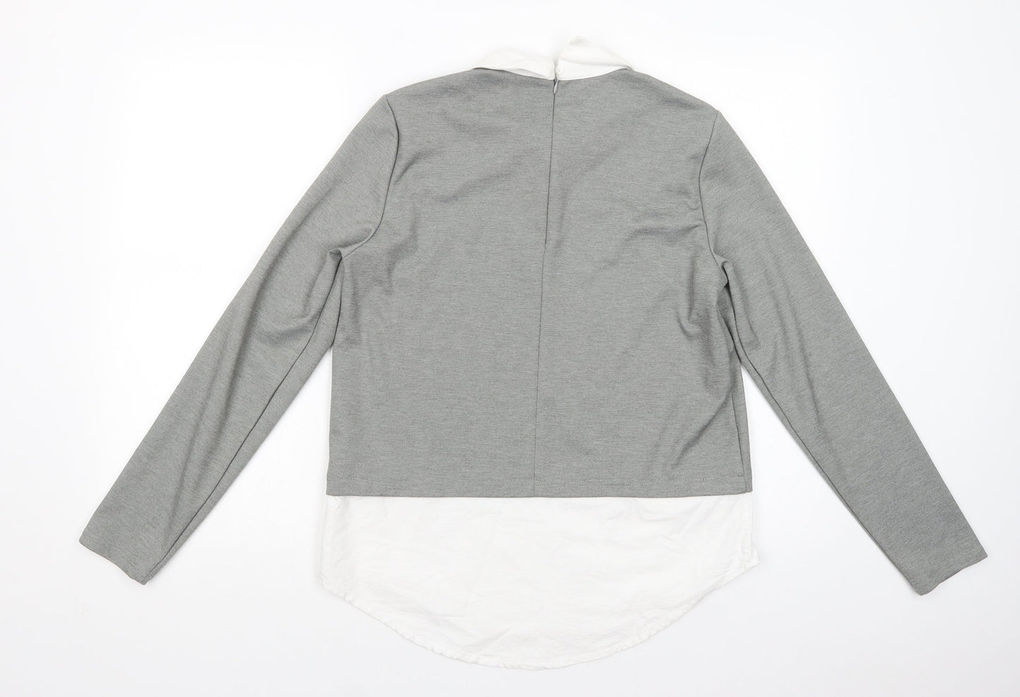 Womens UK Size M VERO MODA Grey Basic Blouse