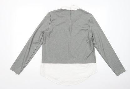 Womens UK Size M VERO MODA Grey Basic Blouse