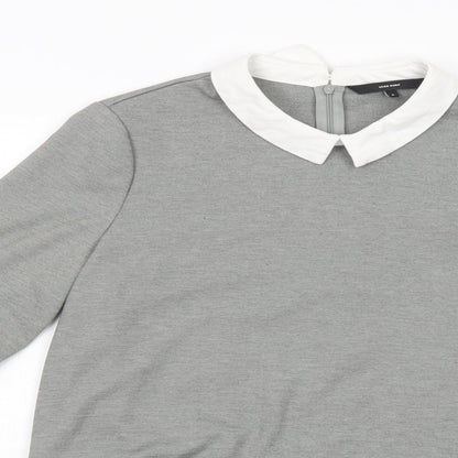 Womens UK Size M VERO MODA Grey Basic Blouse