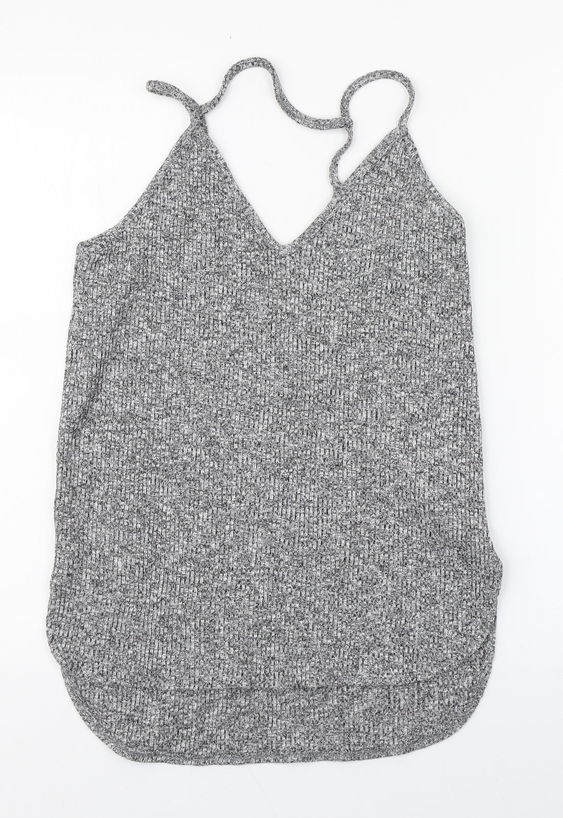 Primark Womens Grey  Viscose Basic Tank Size 10 V-Neck