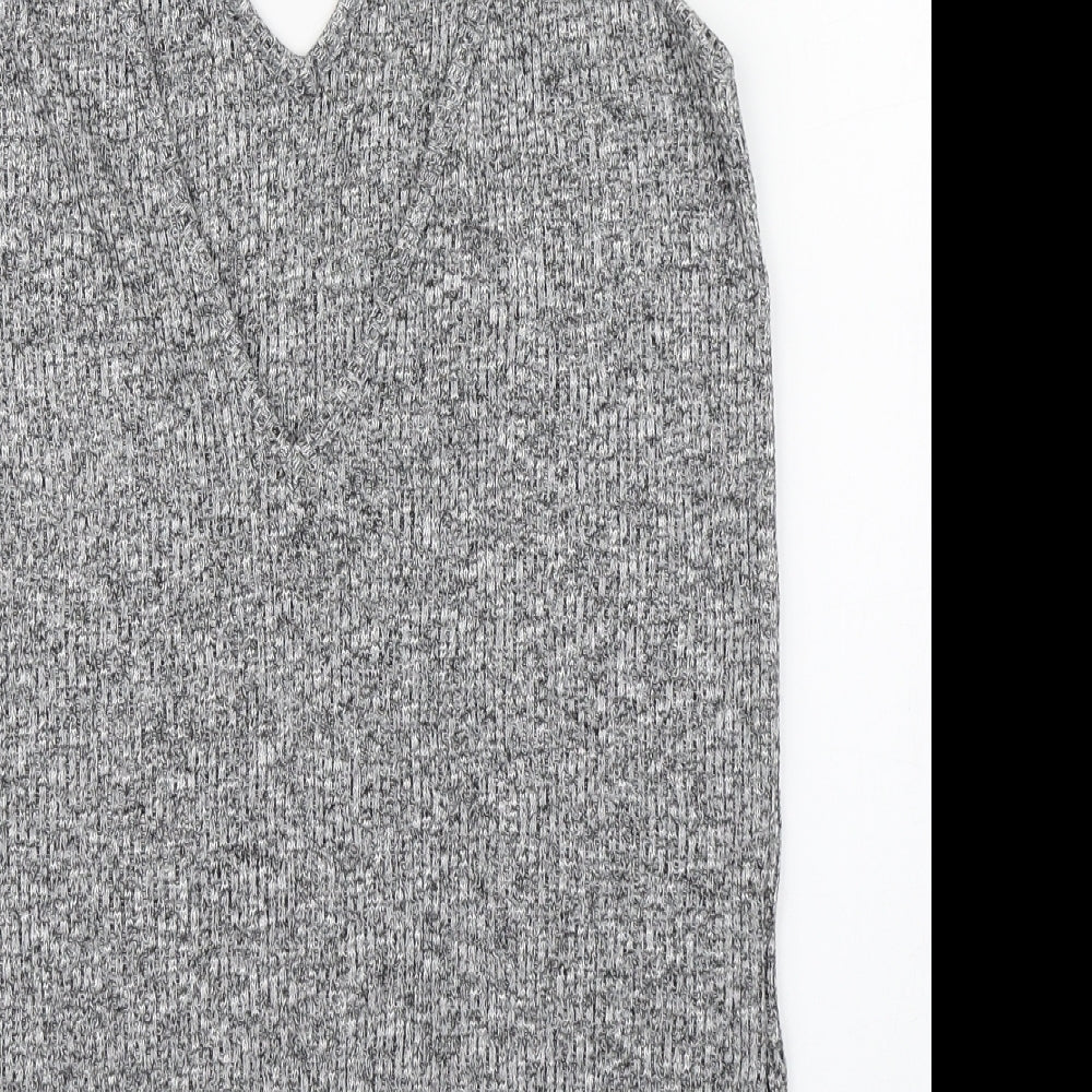 Primark Womens Grey  Viscose Basic Tank Size 10 V-Neck