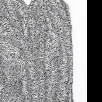 Primark Womens Grey  Viscose Basic Tank Size 10 V-Neck