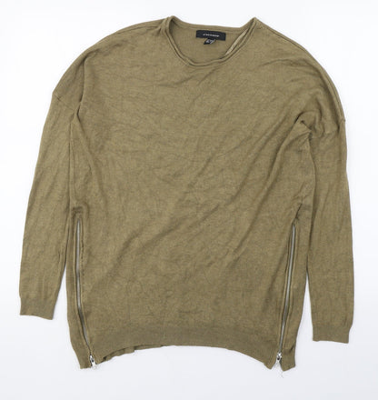 Primark Womens Green Round Neck  Viscose Pullover Jumper Size 10