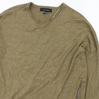 Primark Womens Green Round Neck  Viscose Pullover Jumper Size 10