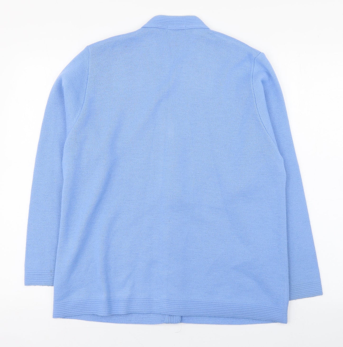Womens UK Size L Care Blue Cardigan Jumper