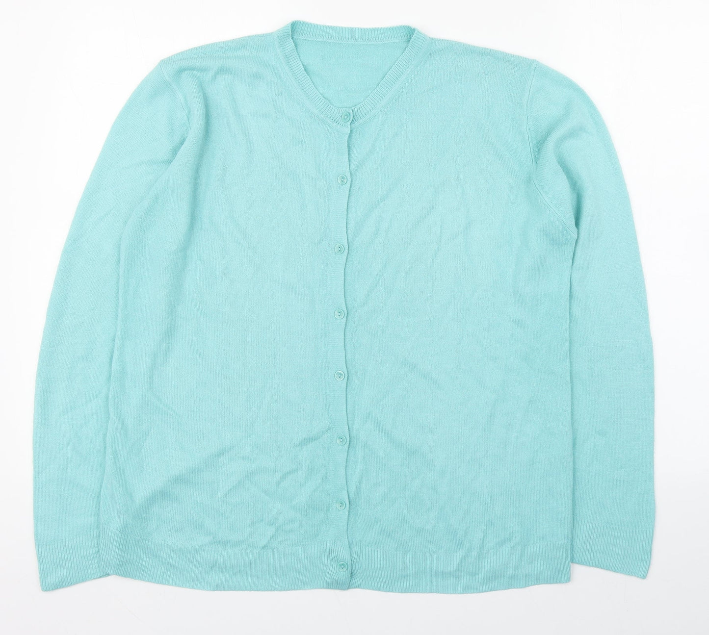Womens UK Size S Preworn Blue Cardigan Jumper