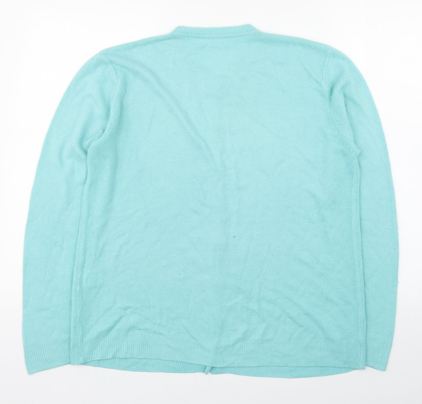 Womens UK Size S Preworn Blue Cardigan Jumper