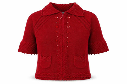 Womens UK Size M Per Una Red Full Zip Jumper