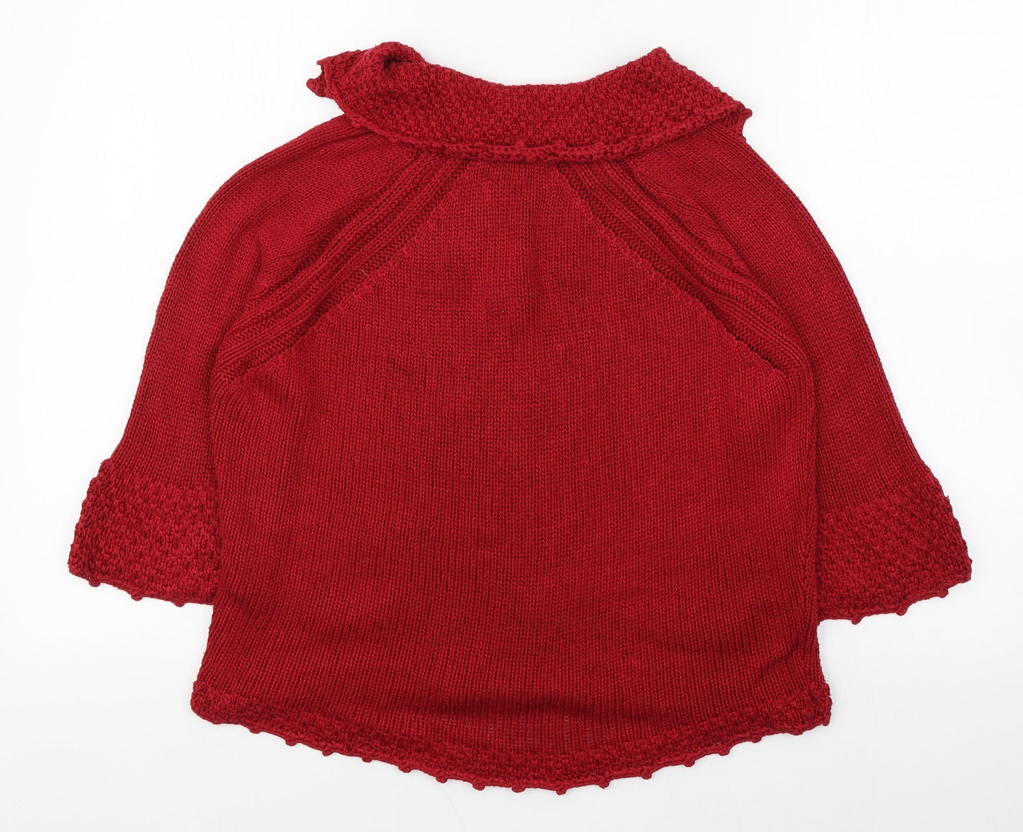 Womens UK Size M Per Una Red Full Zip Jumper