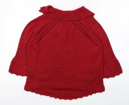 Womens UK Size M Per Una Red Full Zip Jumper