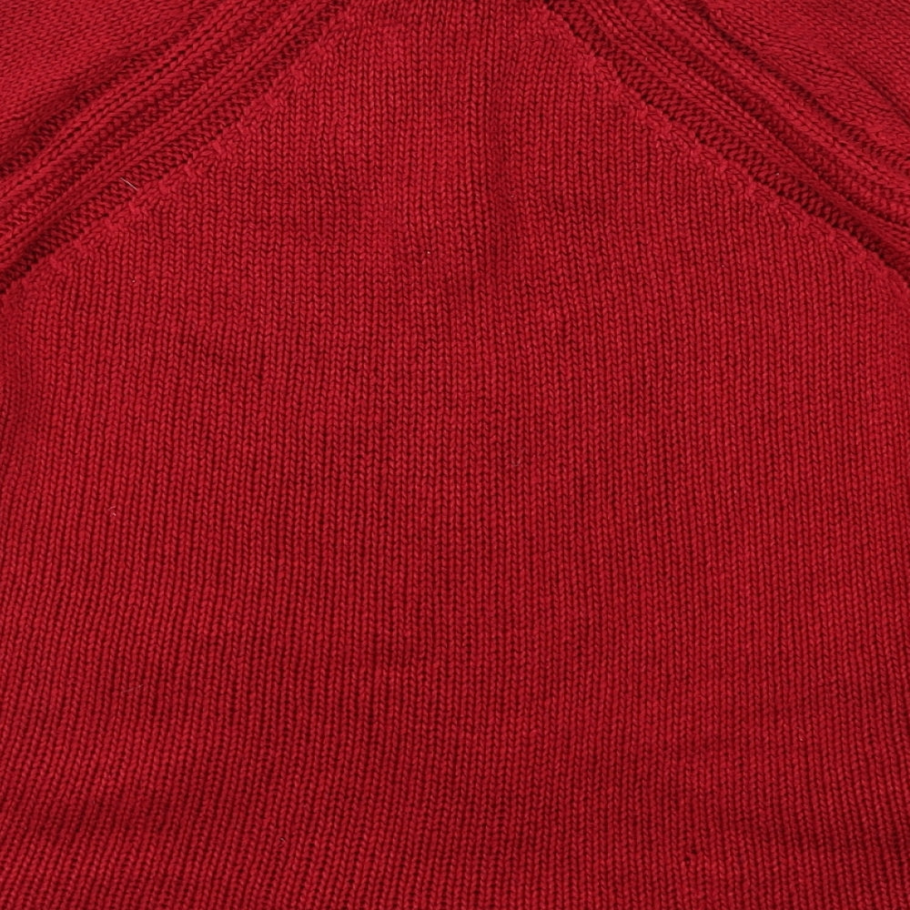 Womens UK Size M Per Una Red Full Zip Jumper