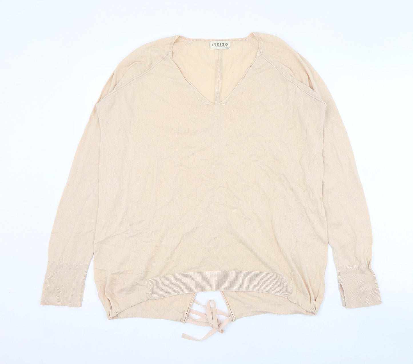 Womens UK Size 12 Marks and Spencer Beige Pullover Jumper