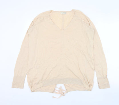 Womens UK Size 12 Marks and Spencer Beige Pullover Jumper