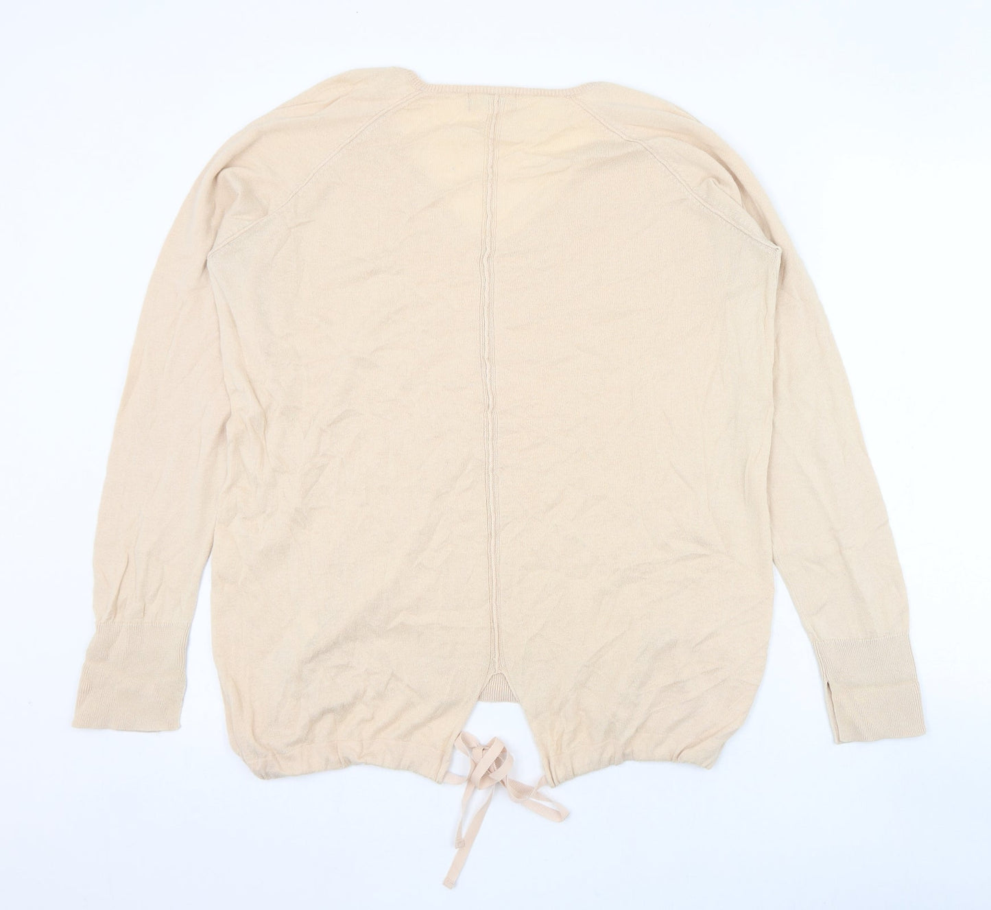 Womens UK Size 12 Marks and Spencer Beige Pullover Jumper
