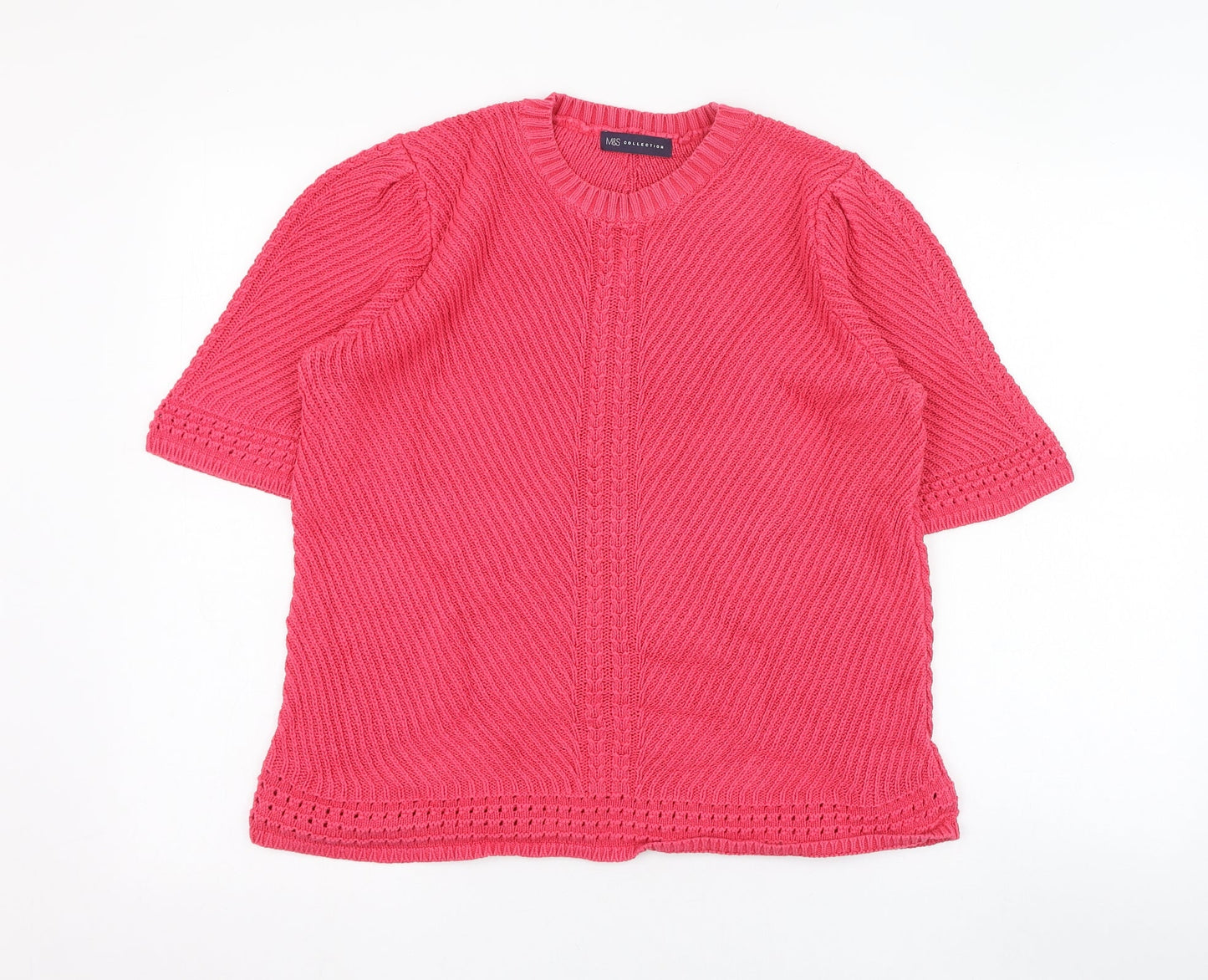 Womens UK Size 16 Marks and Spencer Pink Pullover Jumper