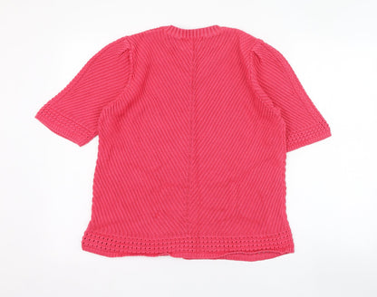 Womens UK Size 16 Marks and Spencer Pink Pullover Jumper