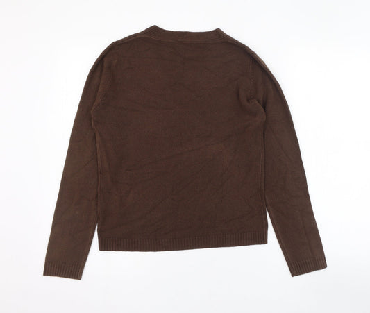 Womens UK Size S Debbie Morgan Brown Pullover Jumper