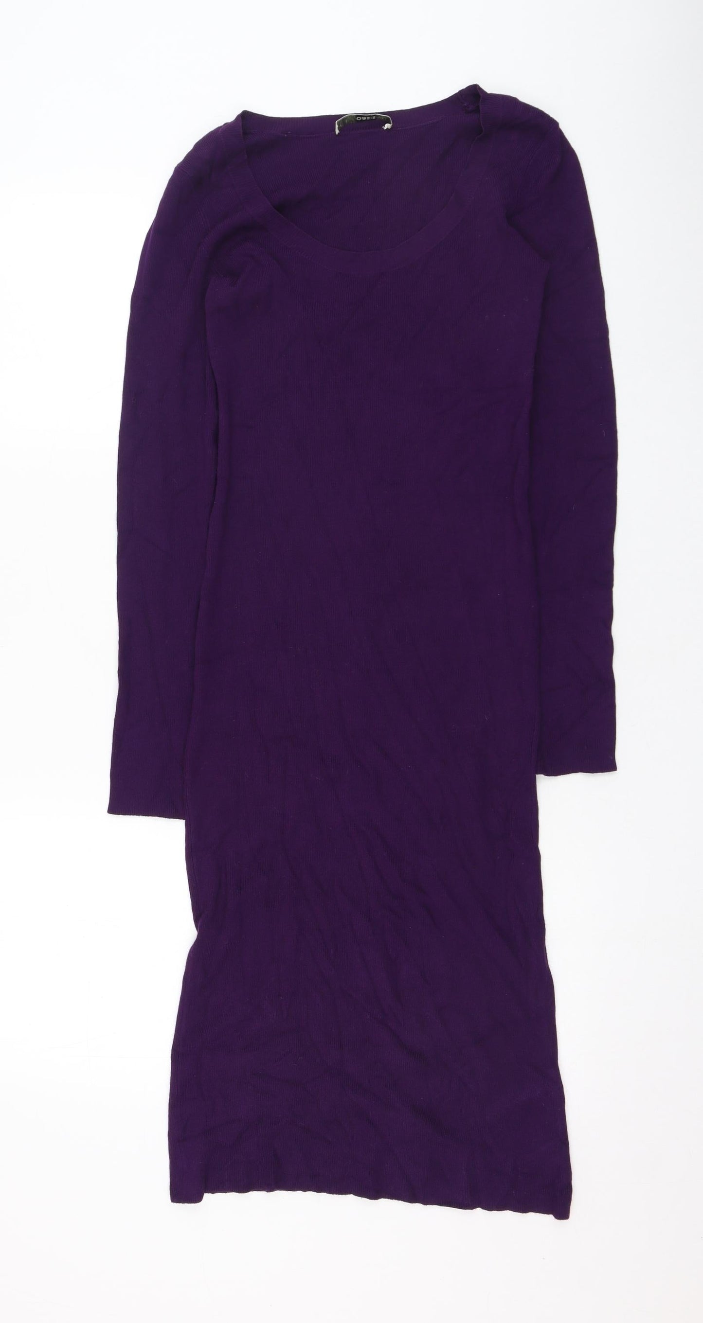 Oasis Womens Purple  Viscose Pencil Dress  Size S  Round Neck Pullover