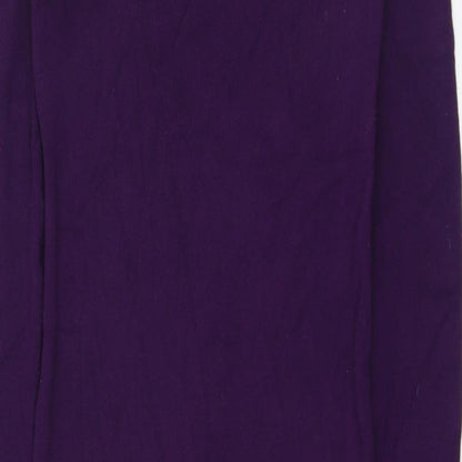 Oasis Womens Purple  Viscose Pencil Dress  Size S  Round Neck Pullover