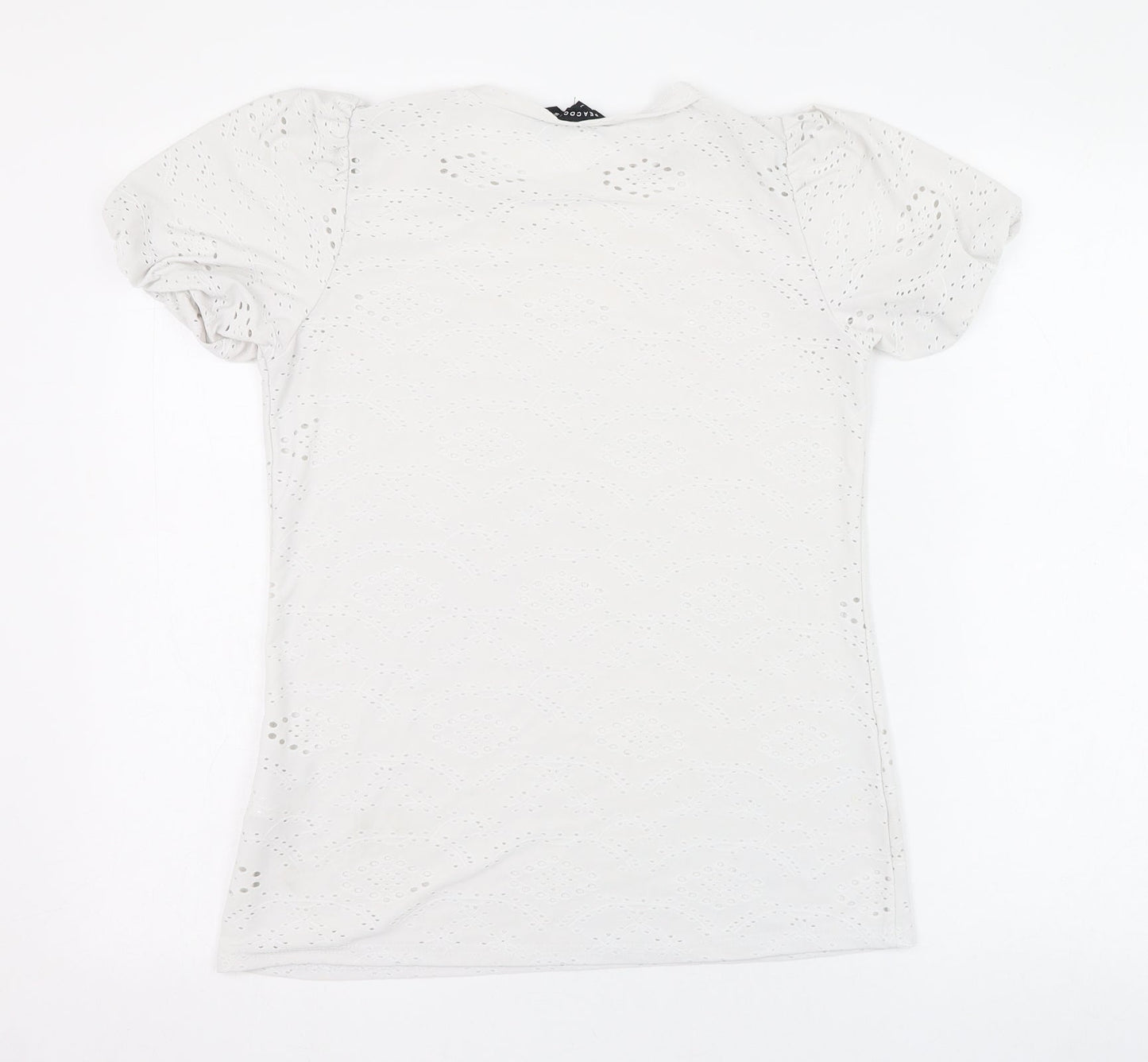 Womens UK Size 8 Peacocks Ivory Basic T-Shirt