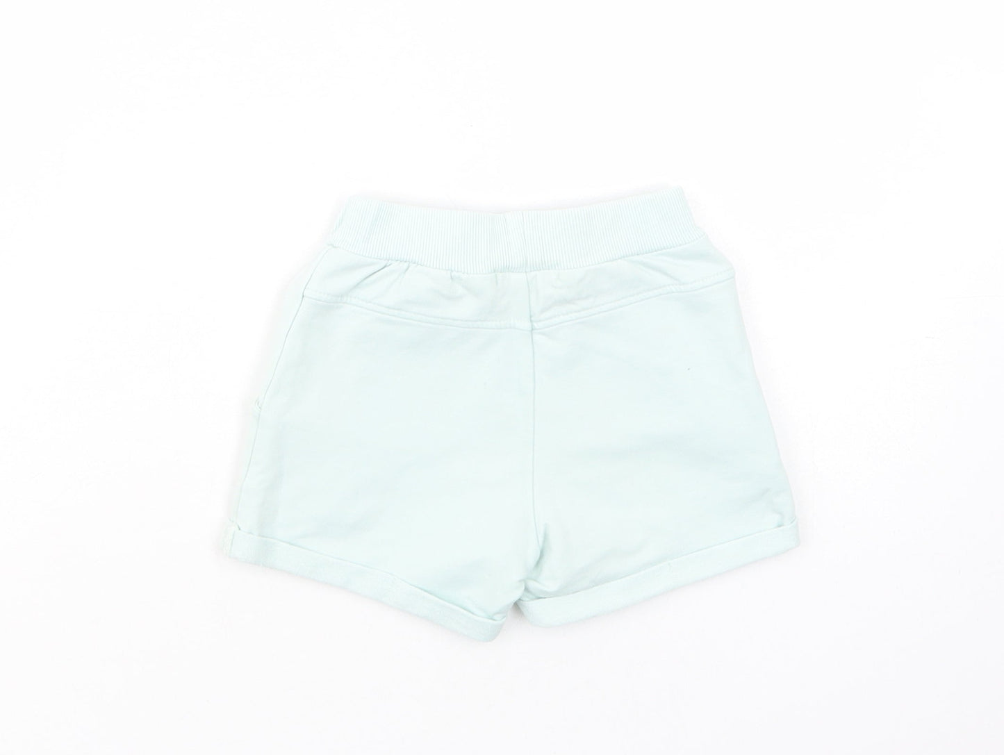 name it Baby Green  Cotton Cropped Leggings Size 12-18 Months  Drawstring