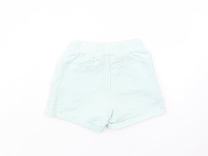 name it Baby Green  Cotton Cropped Leggings Size 12-18 Months  Drawstring