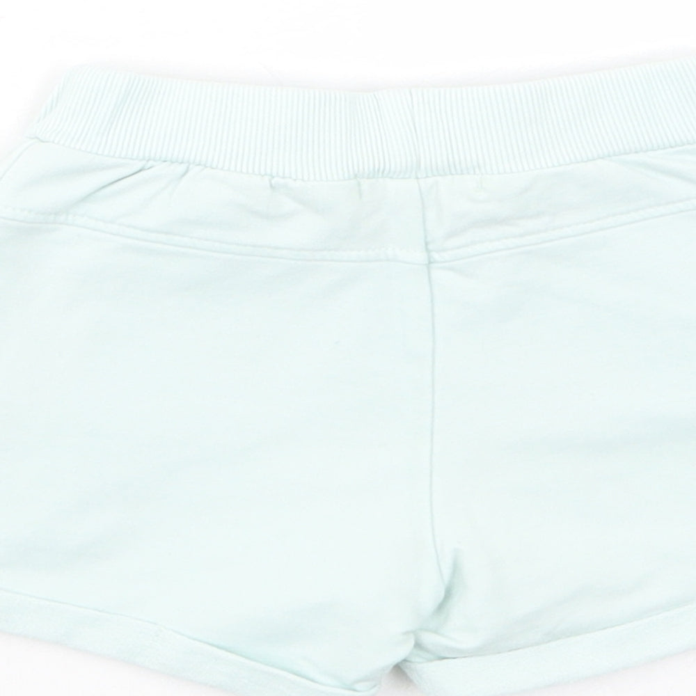 name it Baby Green  Cotton Cropped Leggings Size 12-18 Months  Drawstring