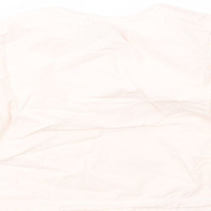 Debenhams Baby Pink  Cotton Basic Blouse Size 12-18 Months Crew Neck Button