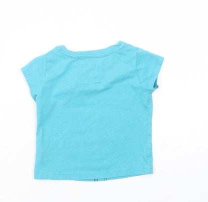 NEXT Baby Blue  Cotton Pullover T-Shirt Size 6-9 Months Crew Neck Pullover - I Love Me