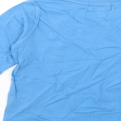 Giordano Boys Blue  Cotton Pullover T-Shirt Size 4 Years Crew Neck Pullover - Born This Cute