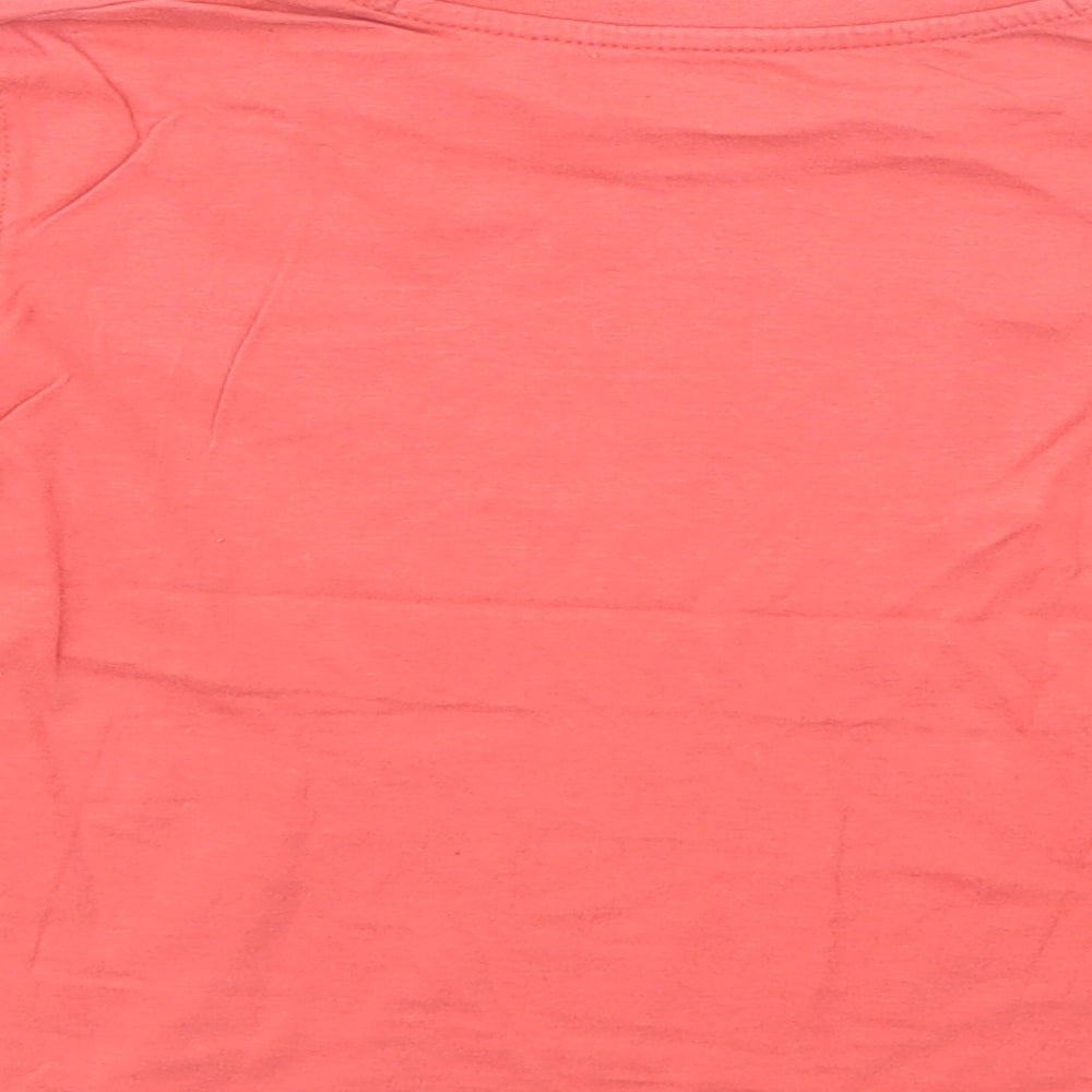 Mothercare Boys Pink  Cotton Pullover T-Shirt Size 4-5 Years Crew Neck Pullover - Skater Dude