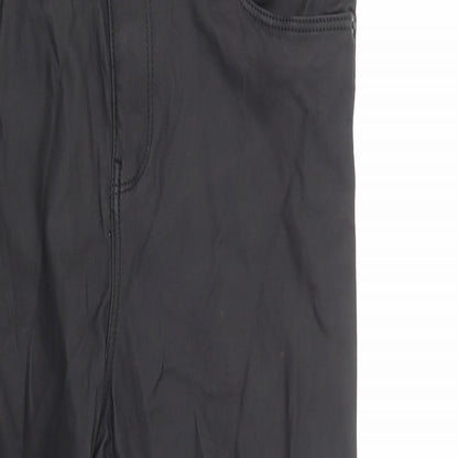 New Look Womens Black  Viscose Trousers  Size 16 L29 in Regular Button - Coated