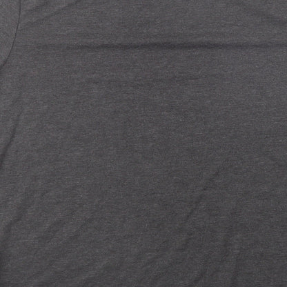 Primark Womens Grey  Cotton Basic T-Shirt Size 14 Crew Neck