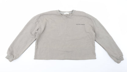Another Version Womens Grey  Cotton Pullover Sweatshirt Size L  Pullover