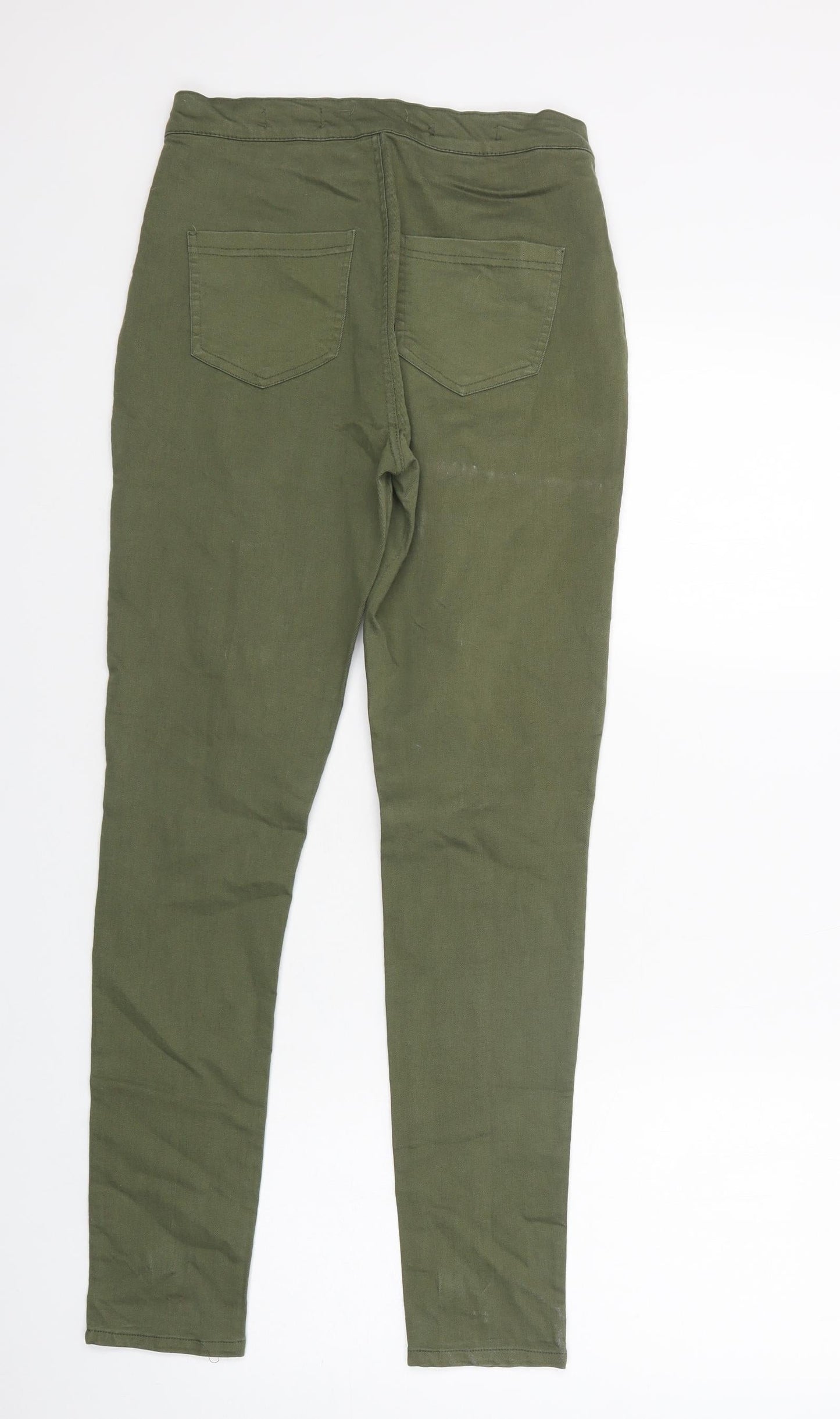 Quiz Womens Green  Cotton Jegging Jeans Size 10 L31 in Regular Button