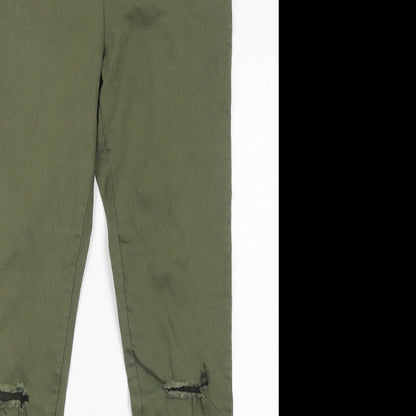 Quiz Womens Green  Cotton Jegging Jeans Size 10 L31 in Regular Button