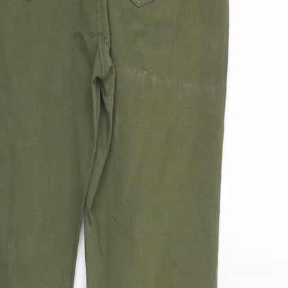 Quiz Womens Green  Cotton Jegging Jeans Size 10 L31 in Regular Button