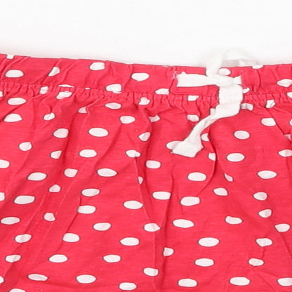 So Cute Girls Red Polka Dot Cotton Skater Skirt Size 2-3 Years  Regular Drawstring
