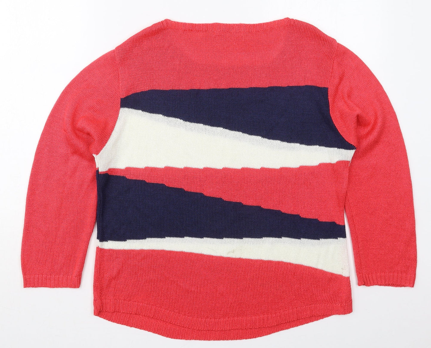 Gerard Womens Pink Crew Neck  Acrylic Pullover Jumper Size M   - Abstract