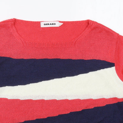 Gerard Womens Pink Crew Neck  Acrylic Pullover Jumper Size M   - Abstract