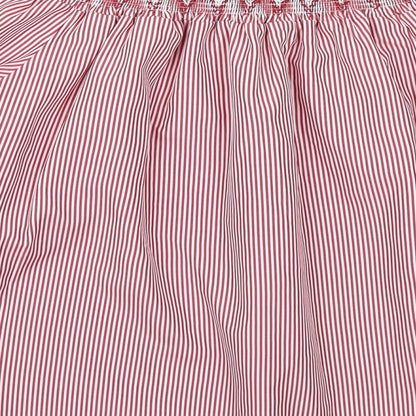 Mata Womens Red Striped Polyester Basic Blouse Size S Off the Shoulder