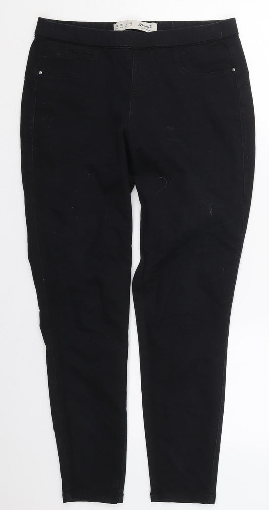 Denim Co Womens Black  Cotton Jegging Jeans Size 10 L26 in Regular