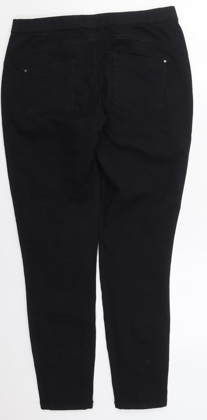 Denim Co Womens Black  Cotton Jegging Jeans Size 10 L26 in Regular